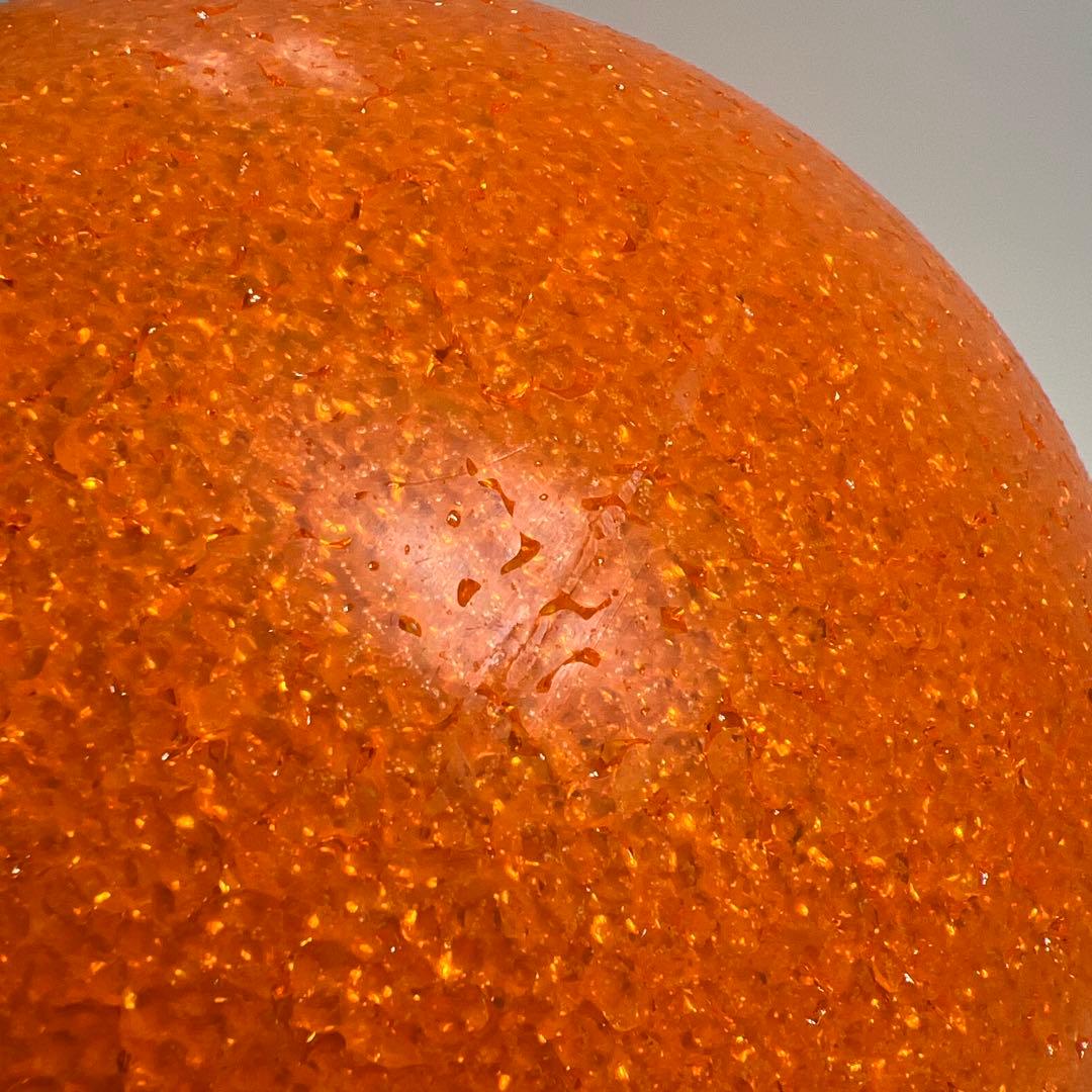 レトロ照明　東芝電球ペンダントライト　オレンジ球体　未使用　昭和　プラスチック