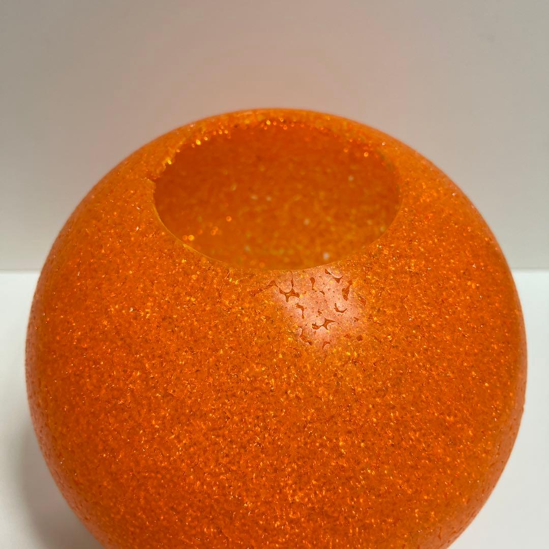 レトロ照明　東芝電球ペンダントライト　オレンジ球体　未使用　昭和　プラスチック