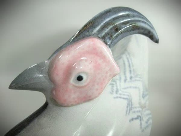 高木鳳子 雉 置物 キジ 京焼 美品 共箱