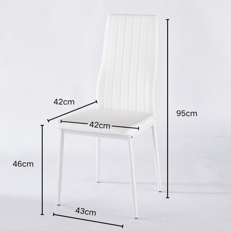 4脚セット ホワイト ダイニングチェア シボリ背もたれ スタイリッシュ 組立簡単