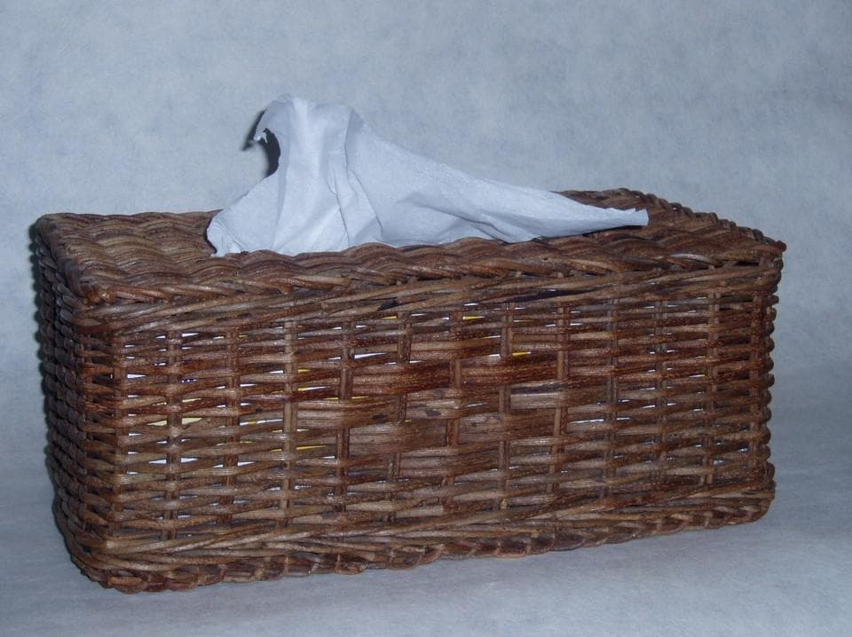 あけび蔓細工「テッシュボックスケース」