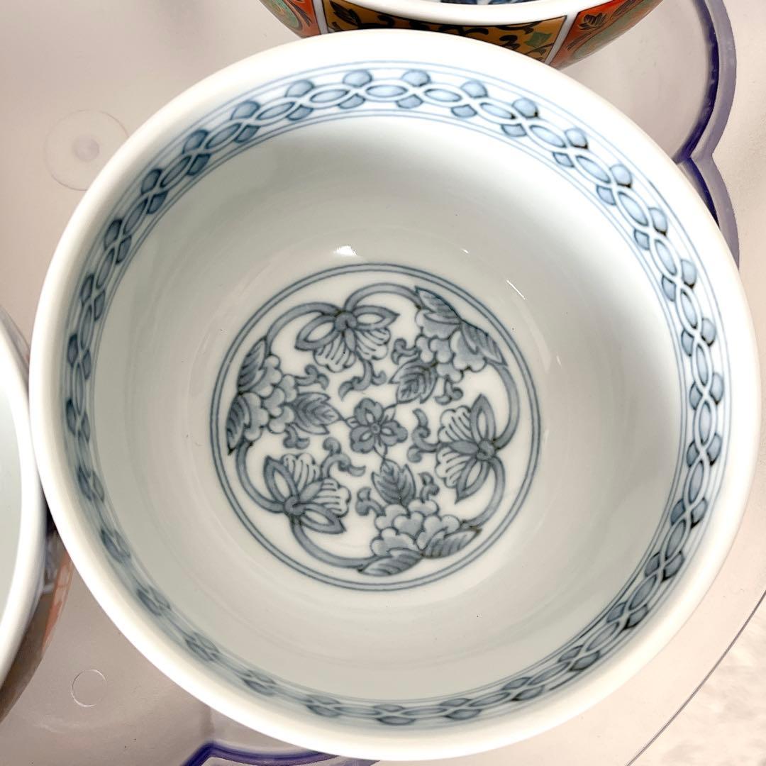 有田焼 吾山窯 絵変わり どんぶり5客セット 丼 赤絵 色絵 古伊万里