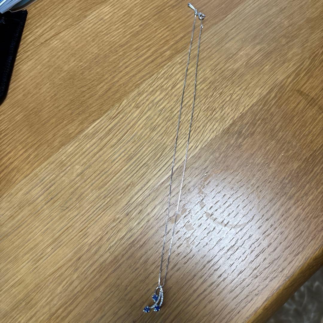 限界価格　K18WG サファイアリング・ネックレスセット