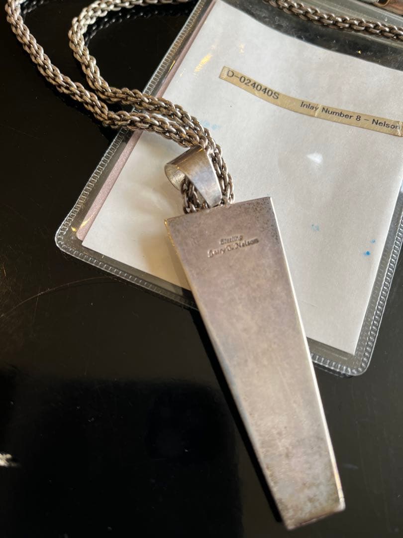 ターコイズ　ナンバー8 スターリングペンダントとチェーン