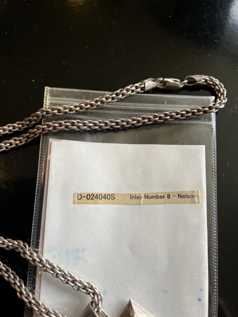 ターコイズ　ナンバー8 スターリングペンダントとチェーン