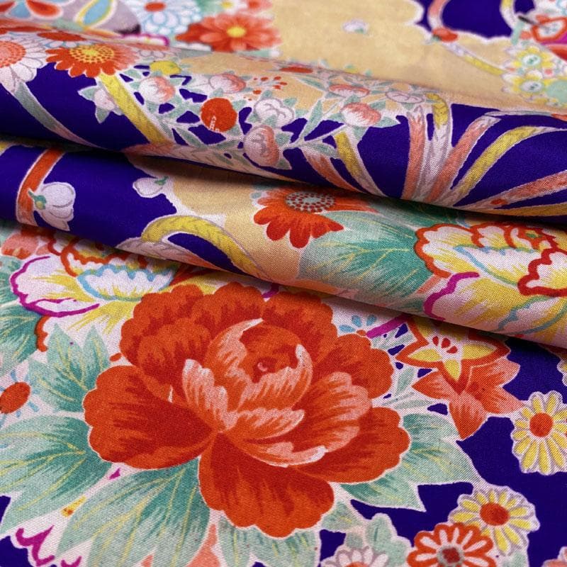 506ag68◎七五三 七歳 女児 単衣 セミアンティーク 着物&丸帯&長襦袢◎