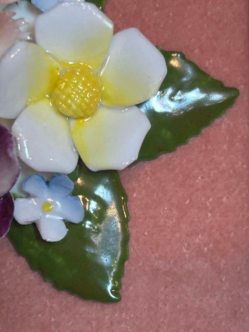 ロイヤルドルトン　  陶花額 　陶花　フラワー額壁掛け