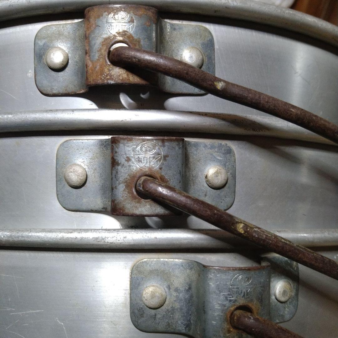 昭和　ビンテージ　アルミバケツ　温食缶　蓋付き