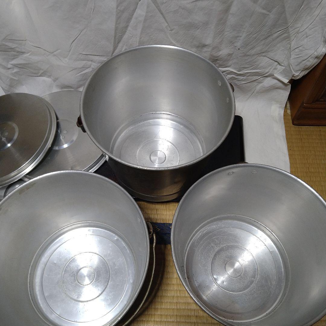 昭和　ビンテージ　アルミバケツ　温食缶　蓋付き