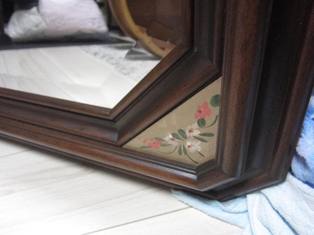 PISTOLOZZI イタリア製 アンティーク調八角形壁掛ミラー 木製フレーム