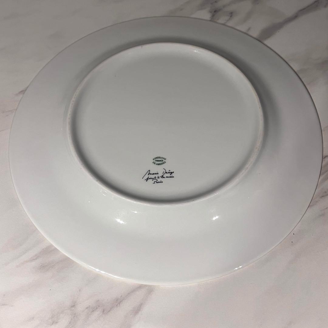 MarieDaage リモージュ　30センチプレート　ストライプ　パープル