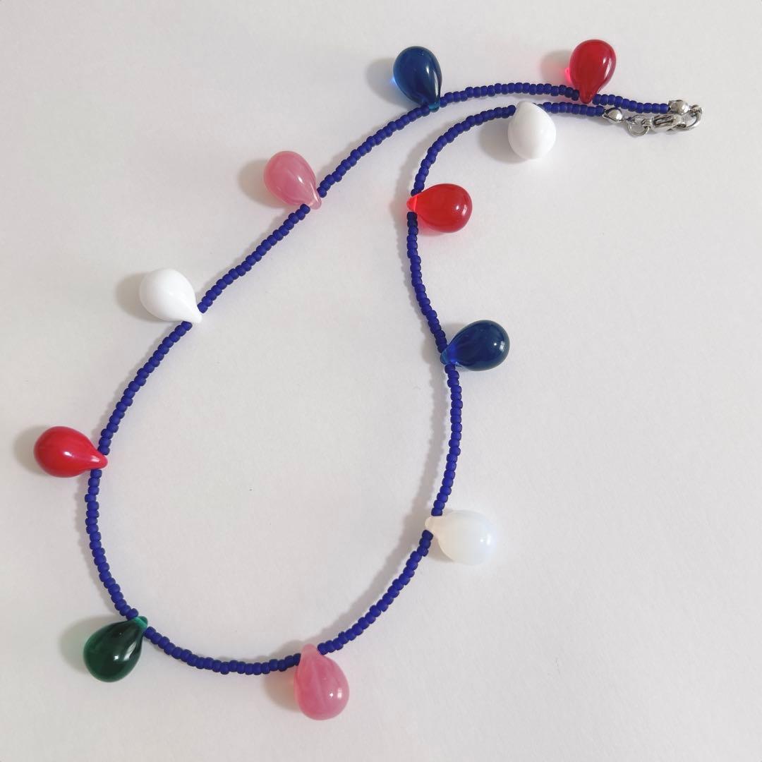 no.464／a'moureveビーズネックレス ハンドメイド アレルギー対応