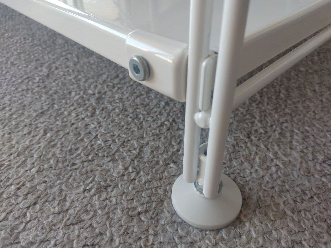 【美品】MUJI無印 スチールユニットシェルフ小3段ワイド86cmライトグレー