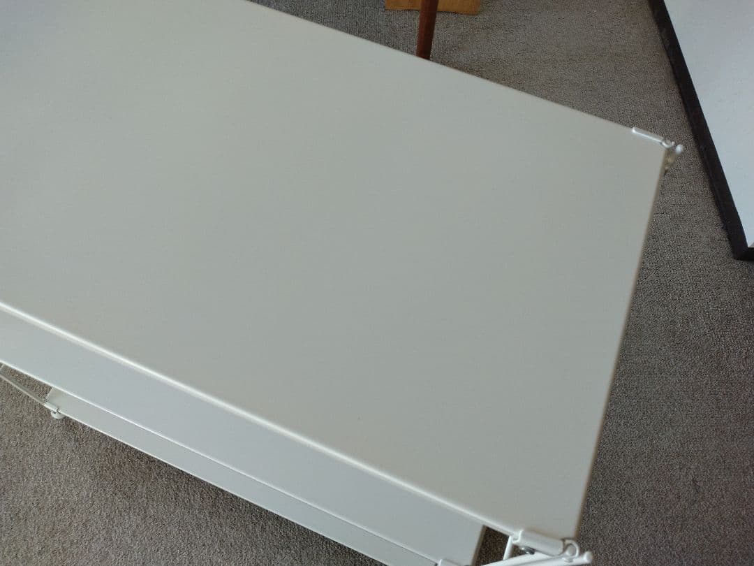 【美品】MUJI無印 スチールユニットシェルフ小3段ワイド86cmライトグレー