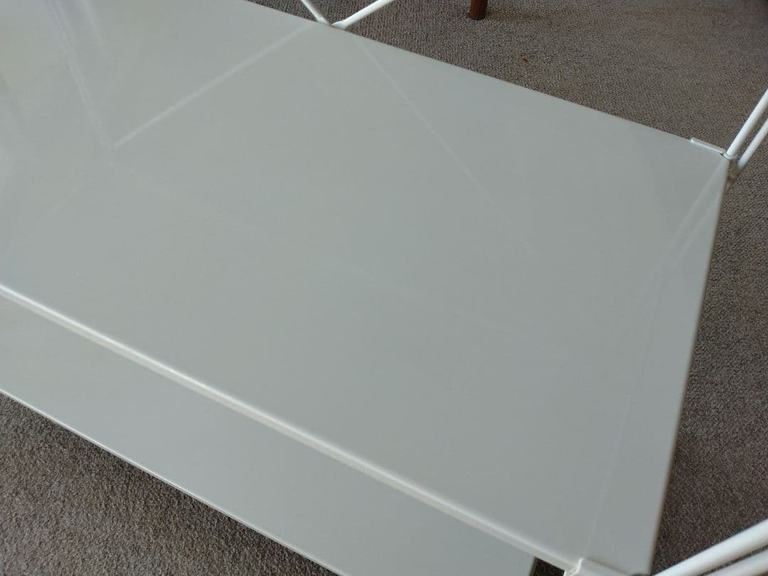 【美品】MUJI無印 スチールユニットシェルフ小3段ワイド86cmライトグレー