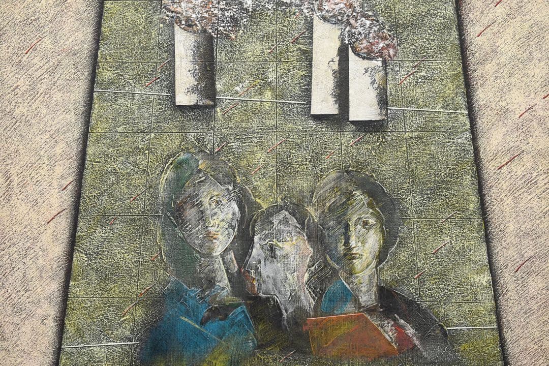 CDC19 真作 川井一義 dislocation- '87 大作 80号