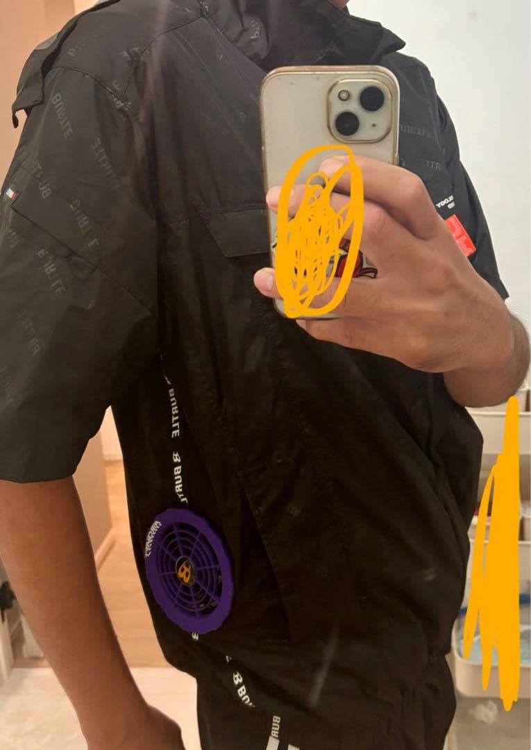 Burtle 空調服 ブラック ファン付き　サイズX L