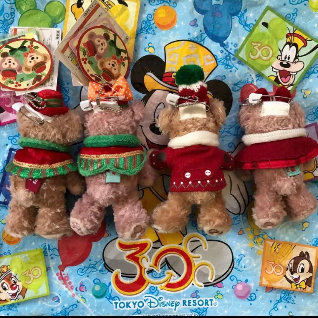 ディズニー　ダッフィー  シェリーメイ  クリスマス　ぬいぐるみバッジ　ぬいば
