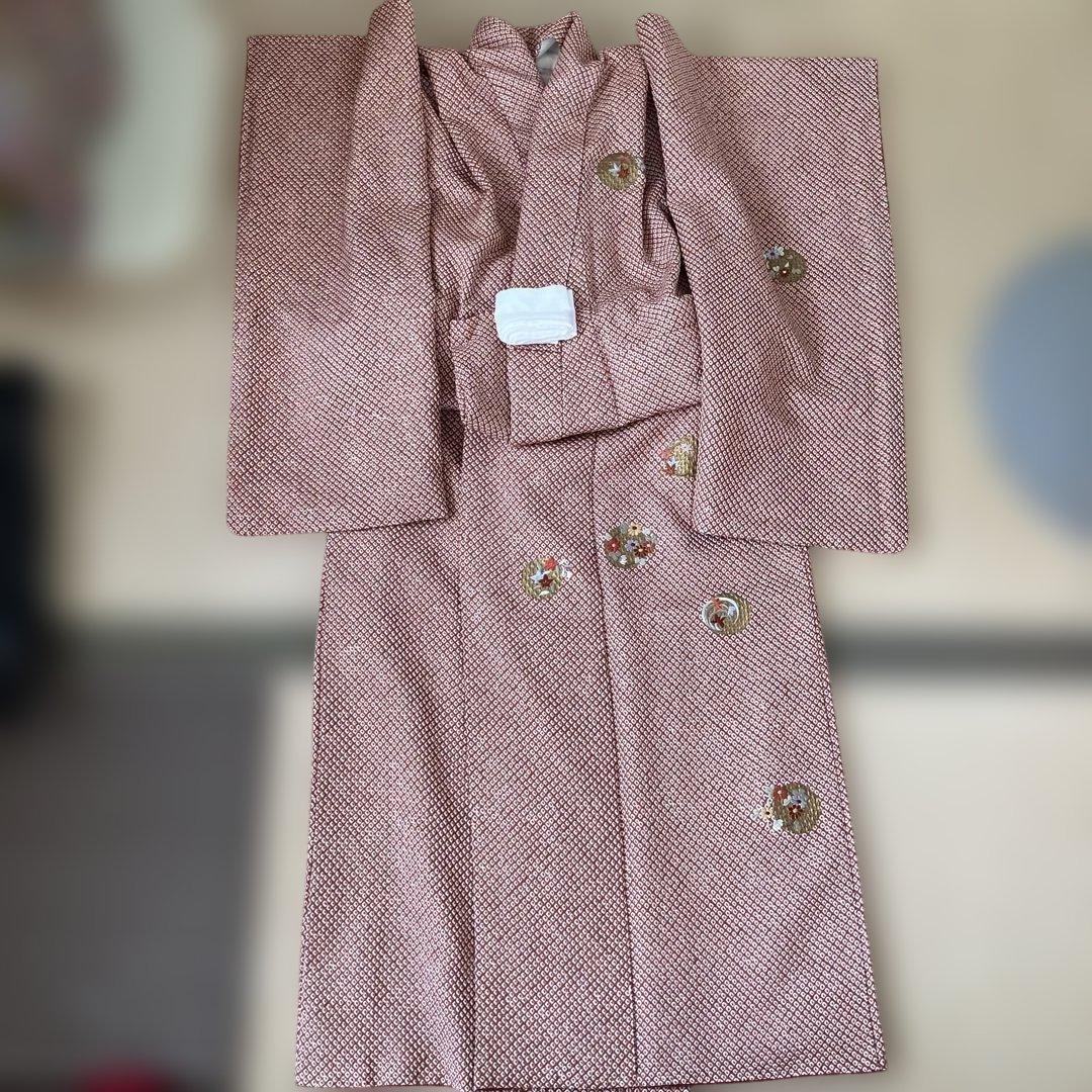 七五三　卒業式　正絹総絞り　着物