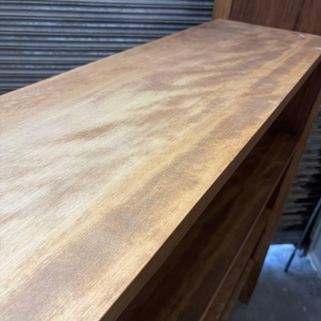 【福岡】ブビンガ Bubinga アフリカ産 高級広葉樹 本棚 アンティーク 棚