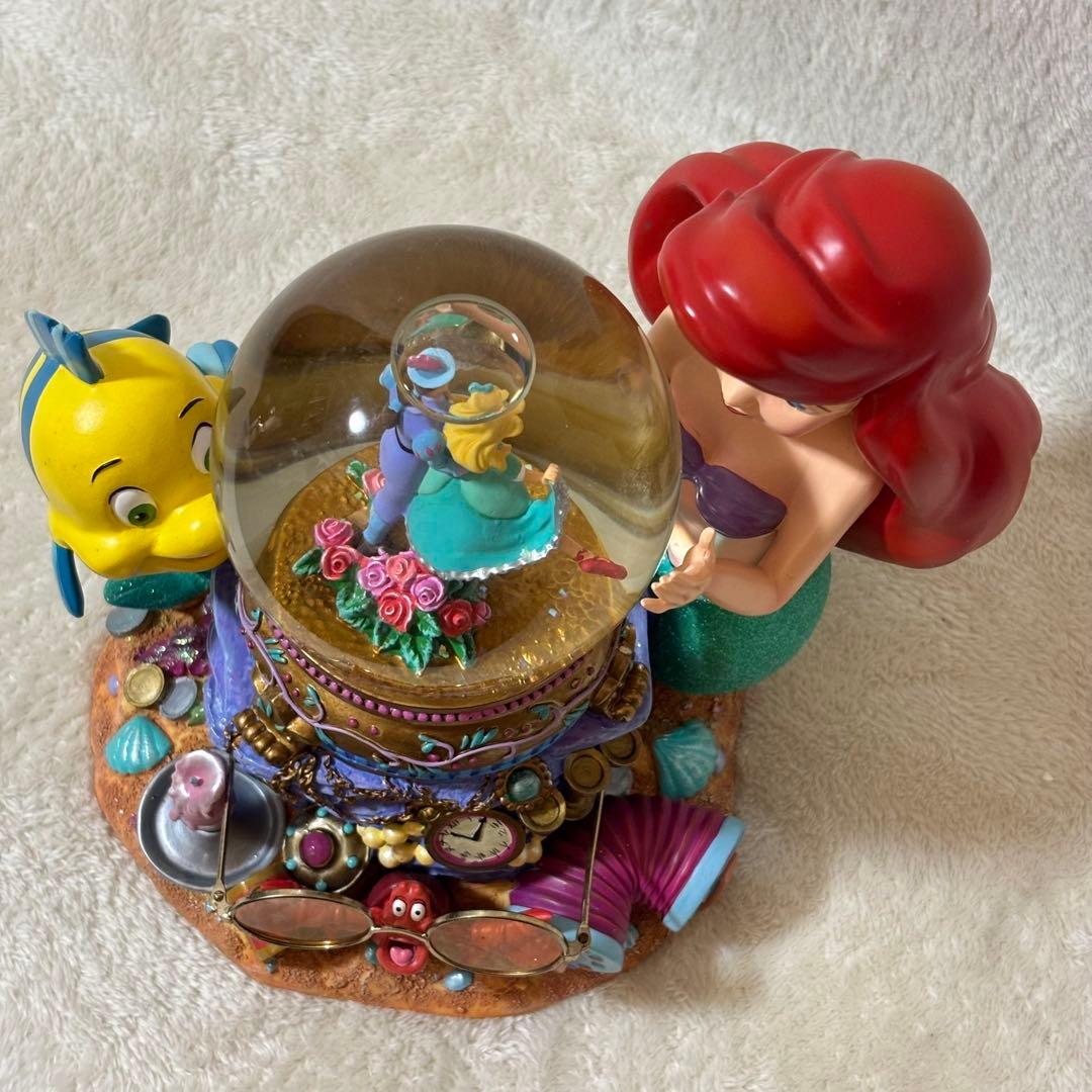 【ほぼ新品】ディズニー スノードーム オルゴール リトルマーメイド アリエル