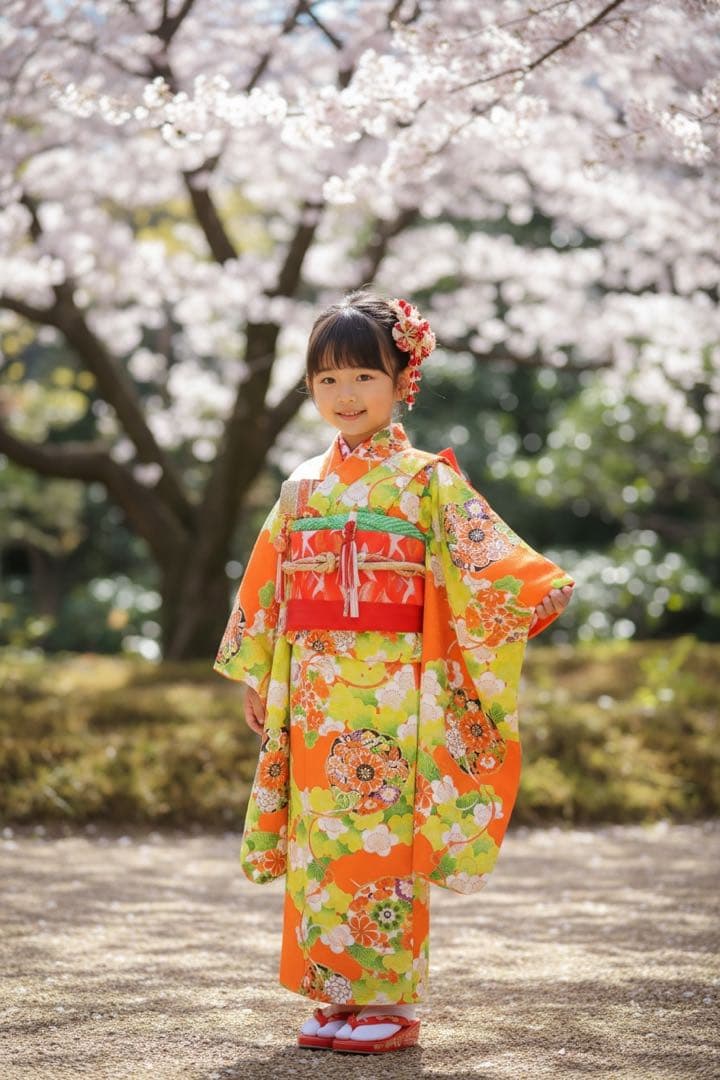 お買い得レトロ着物♡七五三 5歳から7歳 女の子 フルセット 一式