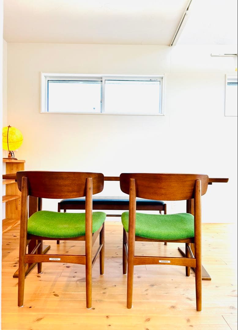 マジュール【送料込】カリモク60 Tチェア モケットグリーン 写真後