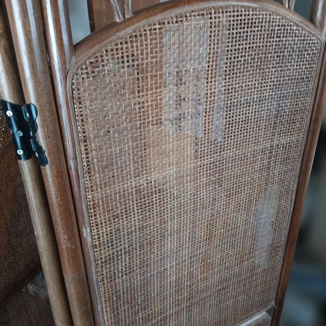 ウッドラタン 3つ折りパーテーション