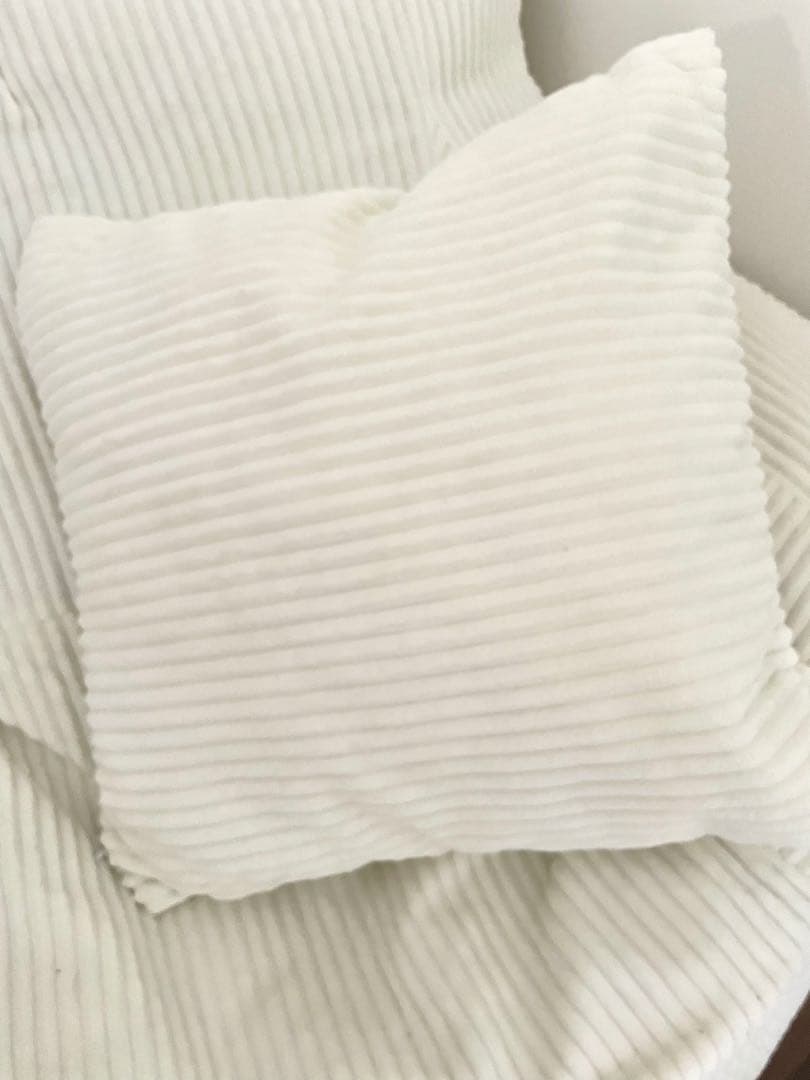 LOOSY ビーズソファ ホワイト（オットマン、クッションカバー付）