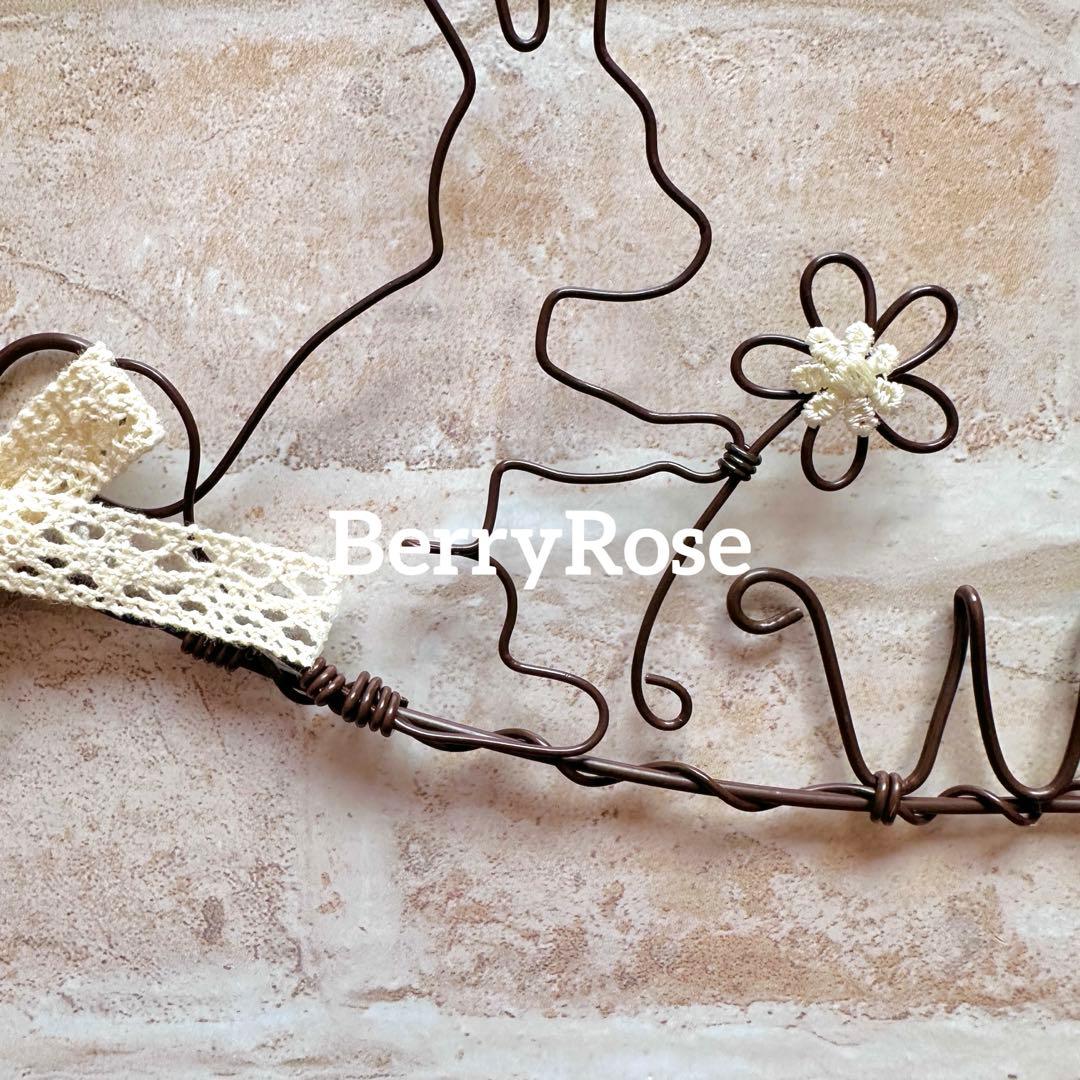 うさぎさんと揺れる蝶々＊welcome ワイヤークラフト - メルカリ