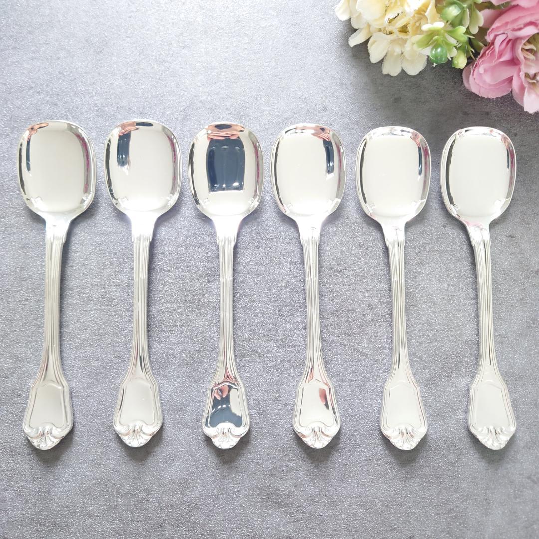 希少 極美品 クリストフル ポートロイヤル アイスクリームスプーン 6点