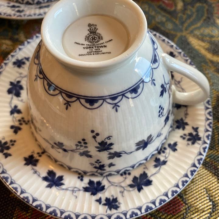 ロイヤルドルトンヨークタウンティーセット15点フルハース