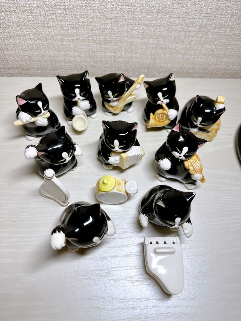 黒猫の楽団　10体+1 楽器　セブンコーポレーション