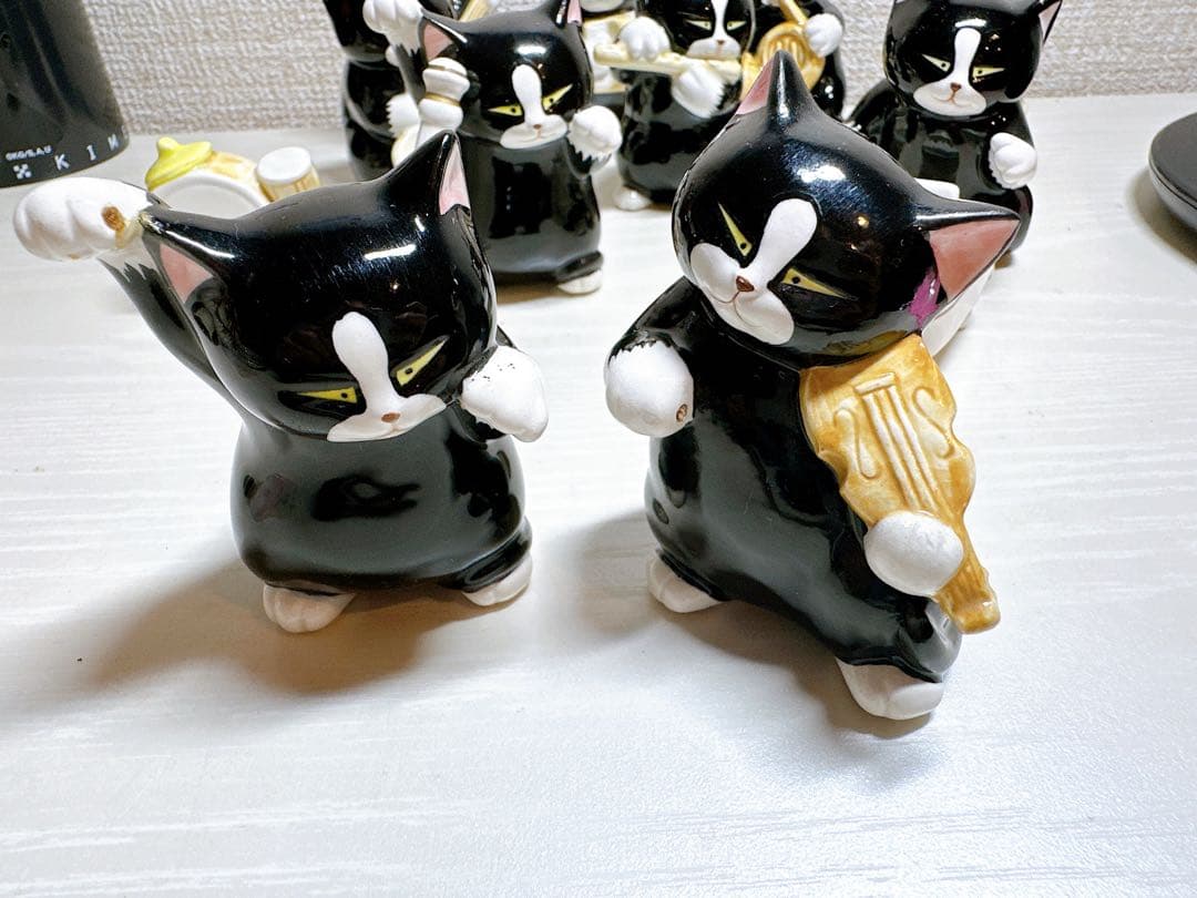 黒猫の楽団　10体+1 楽器　セブンコーポレーション
