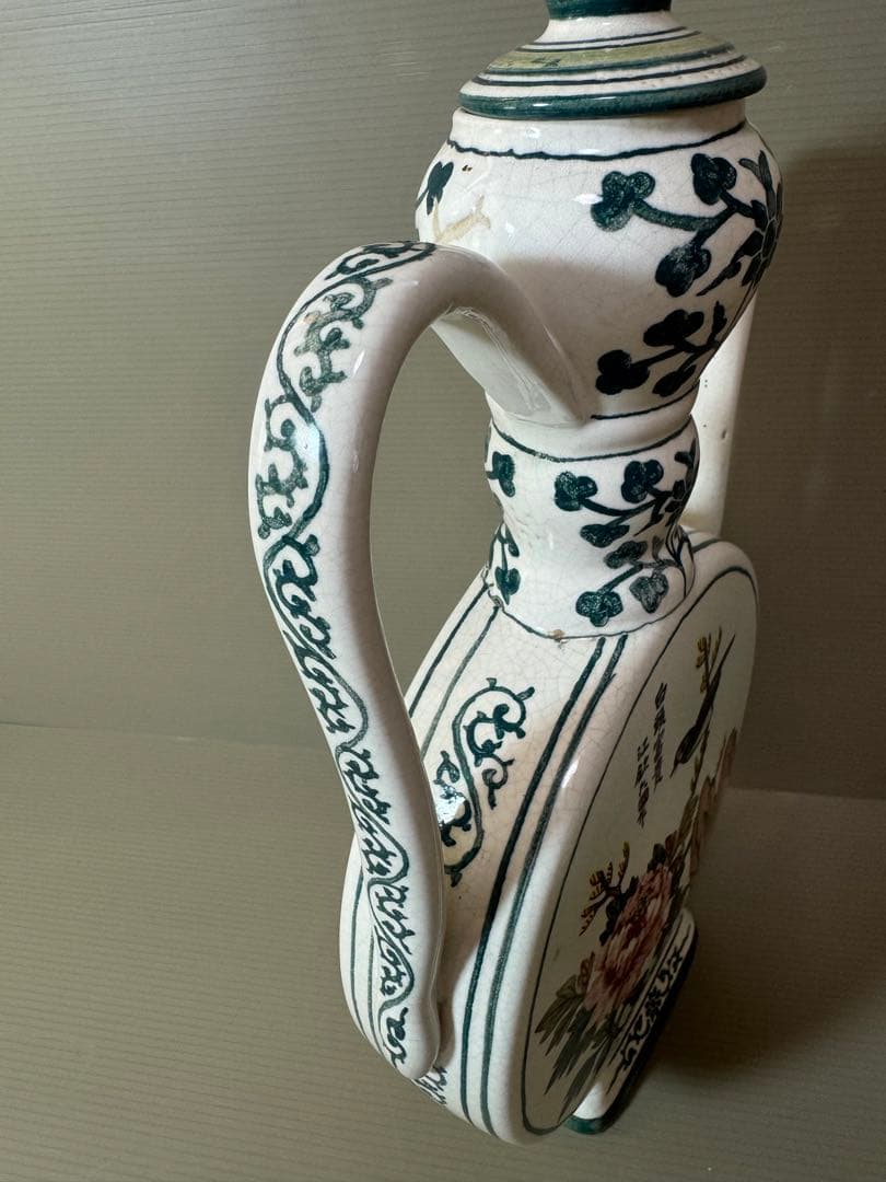 2714 中国骨董　花鳥文　壷　時代物