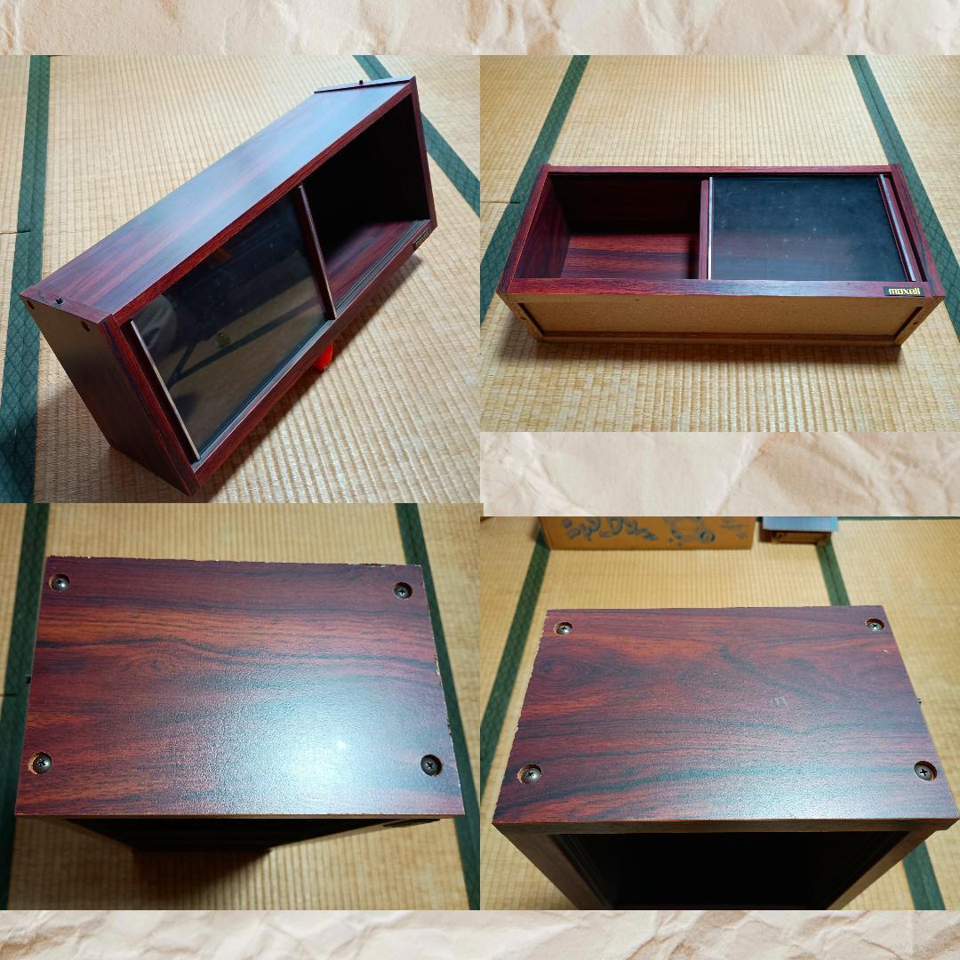 maxell 木製ビデオラック ４台（幅62㎝×高さ25㎝×奥行18㎝）