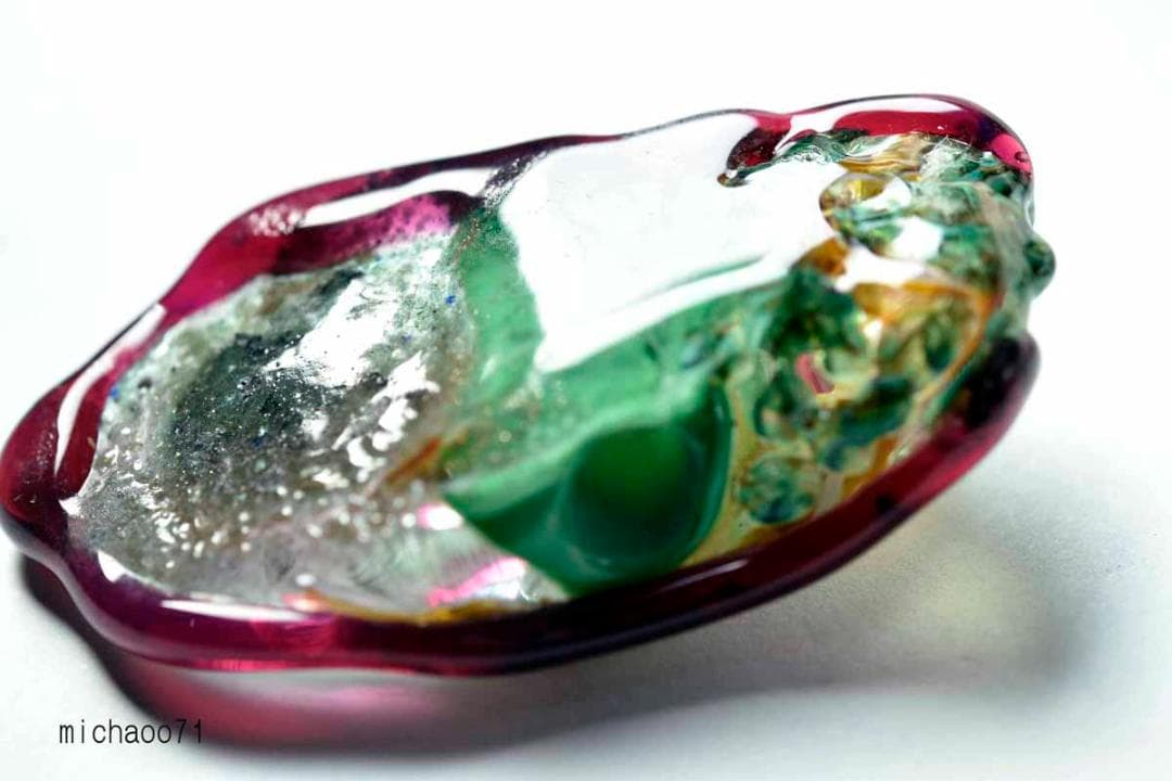 インコ　猫　とんぼ玉 トンボ玉 蜻蛉玉 ペンダントトップ 13464-491