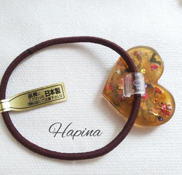 イベントデザイン ハロウィンハートレジンヘアゴム