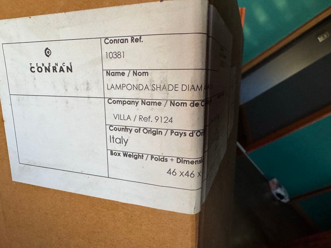 LAMPONDA SHADE イタリア製　コンランショップ　46cm