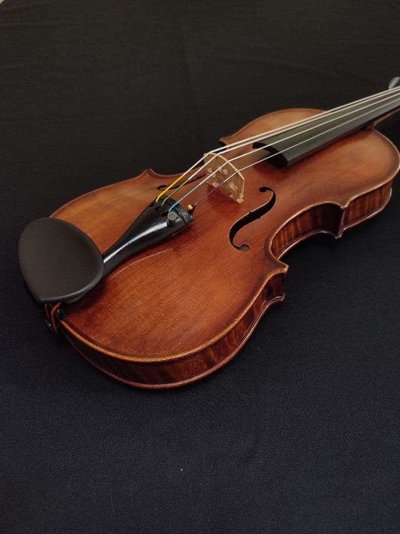 バイオリン アンティークジャーマン1/2 弦・駒新品交換済 弓・ケース