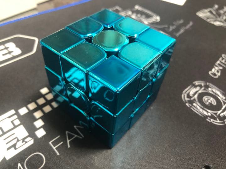 GAN 356XSM Metallic「電気メッキ」水色 ルービックキューブ