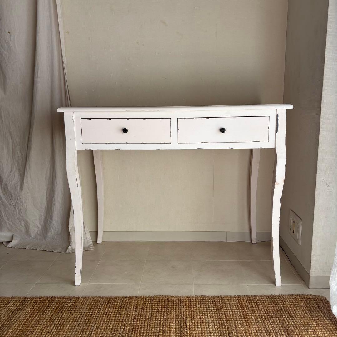 シャビーシック　ドレッサー　デスク　白家具　フレンチシャビー　カントリー　学習机