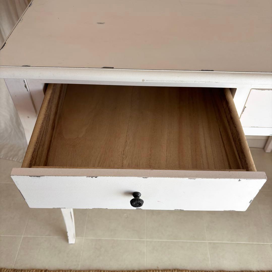 シャビーシック　ドレッサー　デスク　白家具　フレンチシャビー　カントリー　学習机