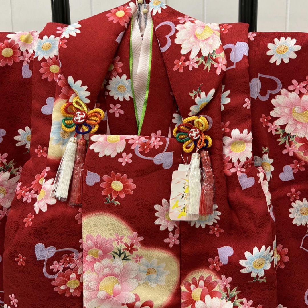 (152)　♥七五三 三歳 女の子♥ 正絹 被布セット ♥