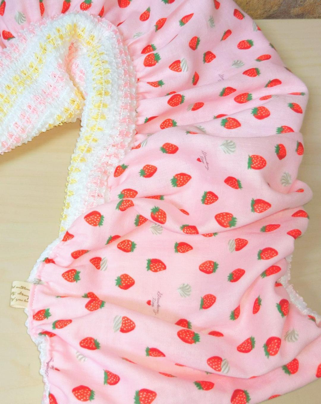 専用❤みかん＊癒しの⭐厚め＊オリジナルボディタオル♥苺ホイップ