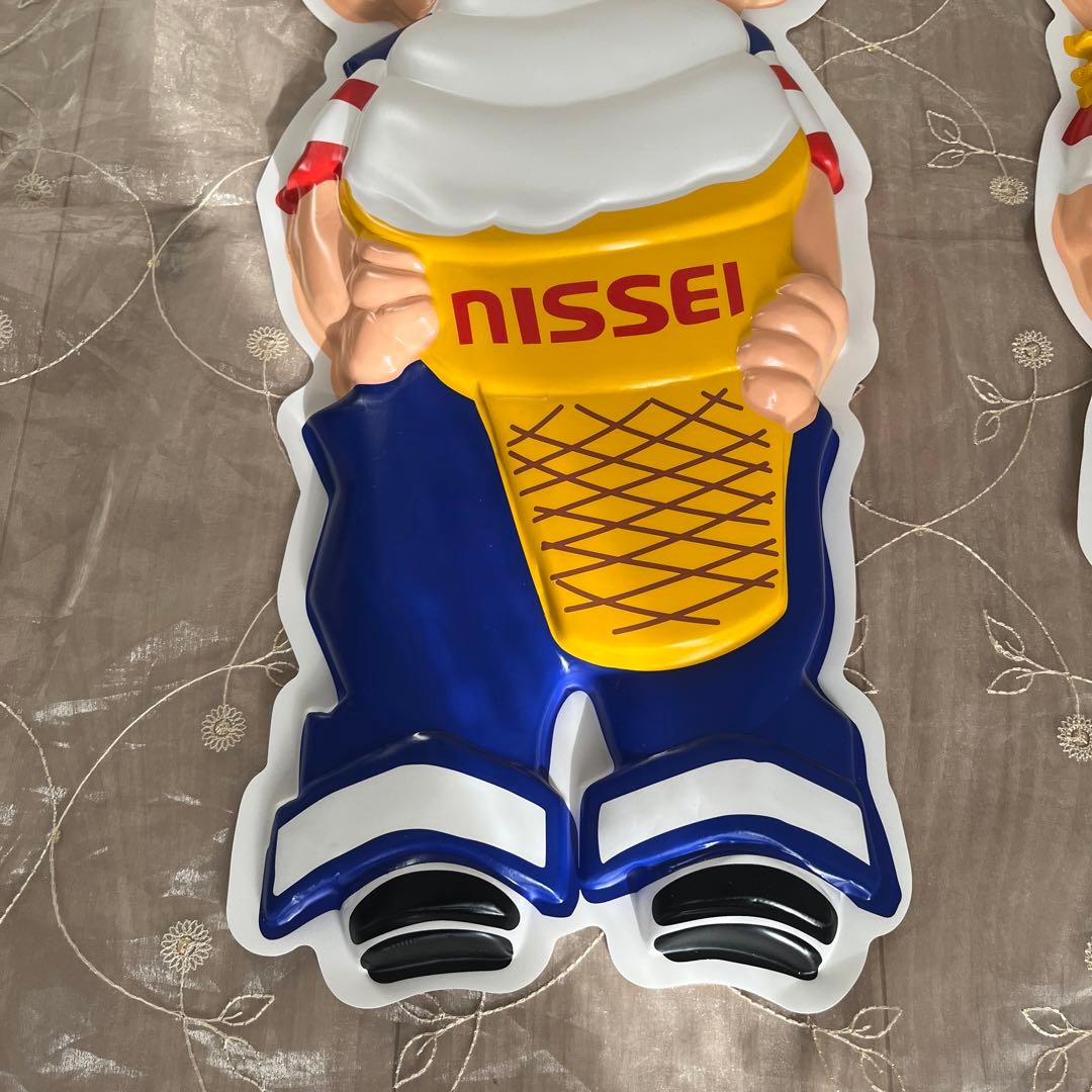 日世ソフトクリーム 看板 非売品 ニックン セイチャン 2枚セット
