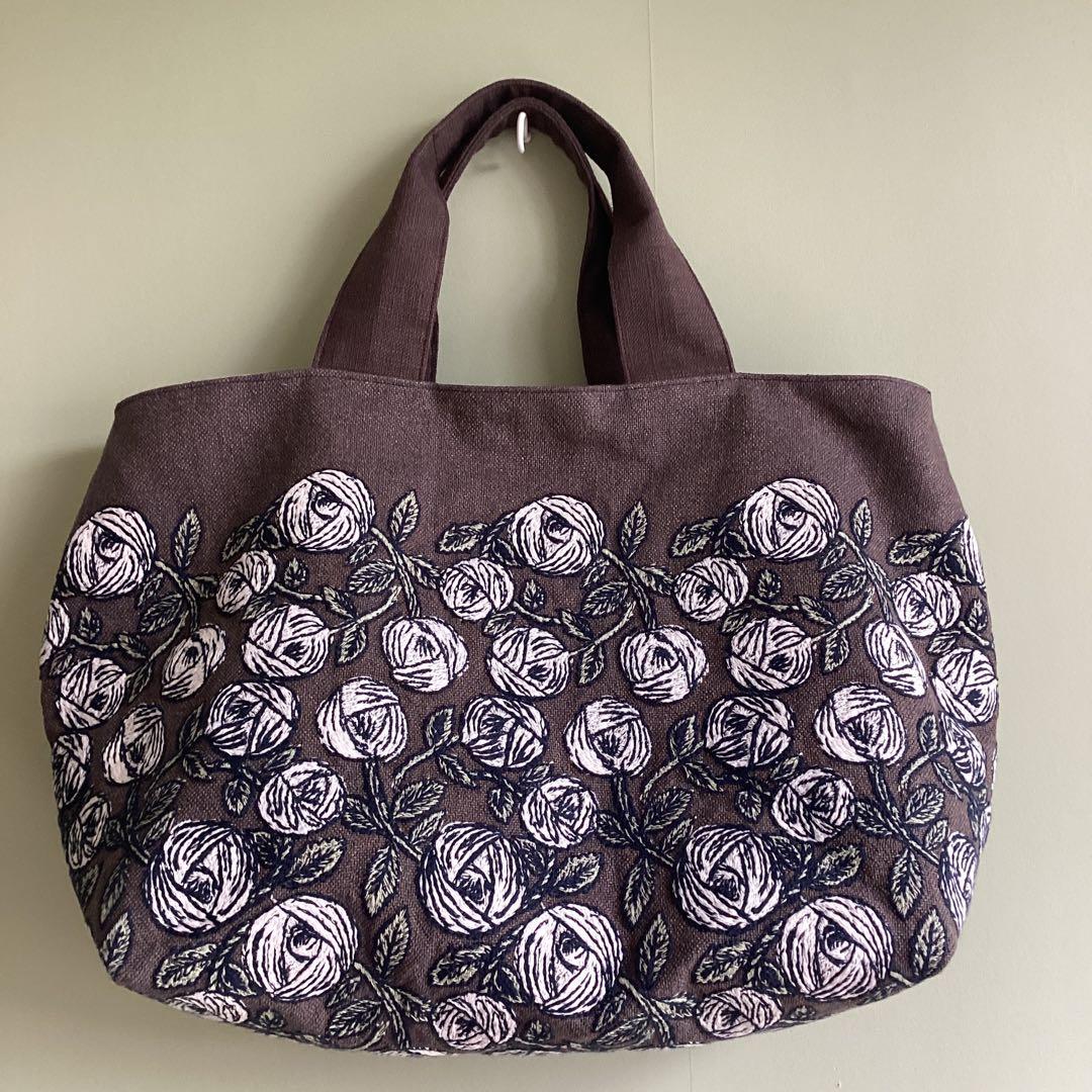 ミナペルホネン最新rosybrown トートバッグ ハンドメイド