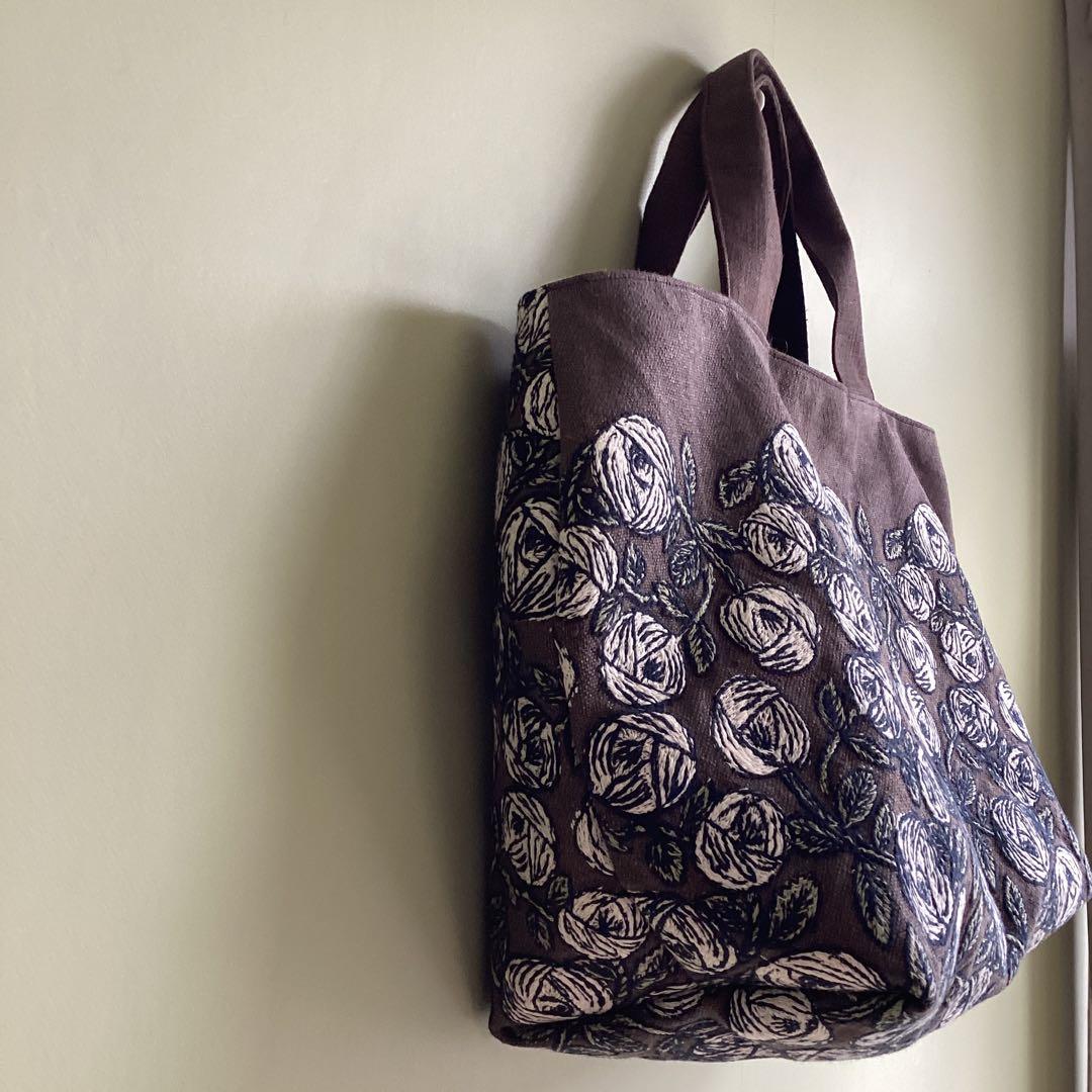 ミナペルホネン最新rosybrown トートバッグ ハンドメイド