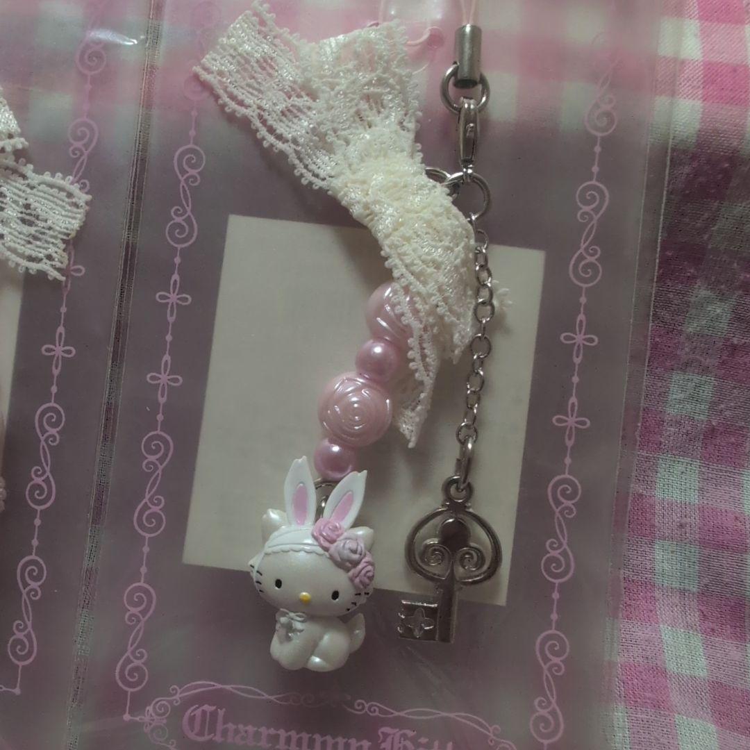 な*定様 超激レア　チャーミーキティ　うさみみ　ストラップ2個セット　レトロ