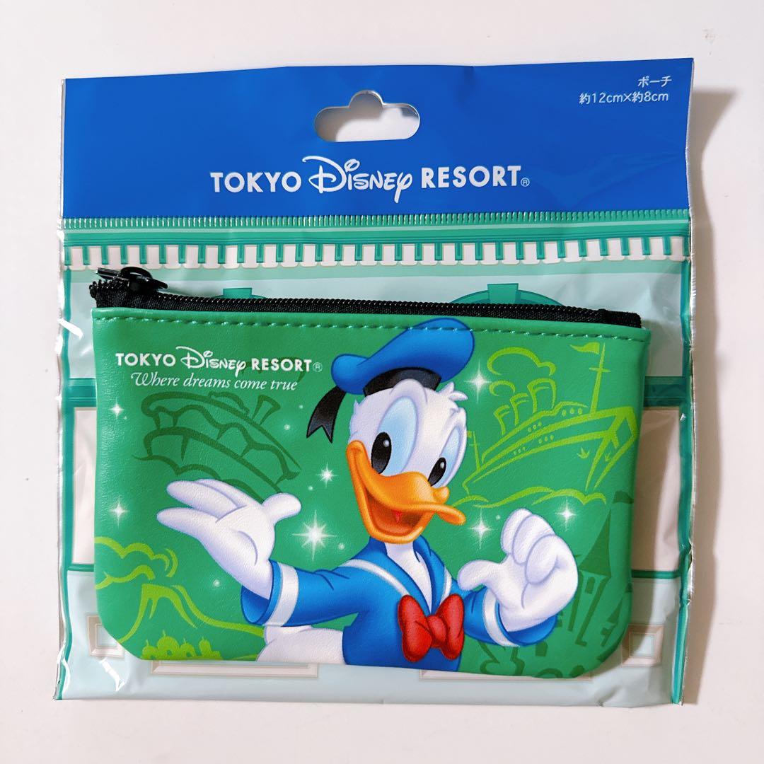 未使用】東京ディズニーリゾート限定 パークチケット風ポーチ ドナルド